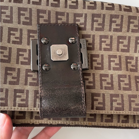 FENDI Zucchino Baguette Shoulder Bag - Picture 7 of 17